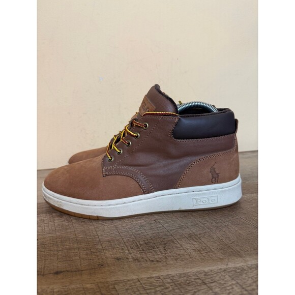 Polo Ralph Lauren Shrunken Nubuck Sneaker Boots in tan men’s size 8 main image 8